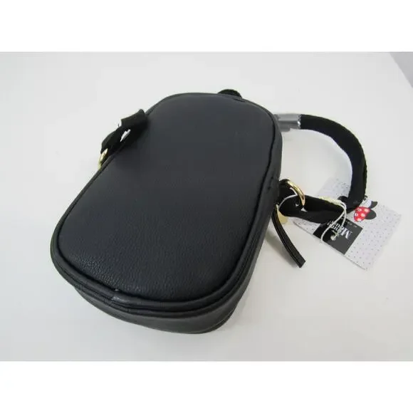 NWT Primark Disney Exclusive Mickey & Minnie Crossbody/Cellphone Bag Black Gold - Picture 5 of 8